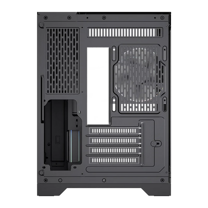 Gabinete Gamer Balam Rush Tank Expert Curve 6400 / Mini Torre / Matx - Itx / Ventilador Argb X3 / Max Gpu 350 Mm / Panel De Cristal - Filtro De Polvo / Pantalla Digital / Negro / Br-941617