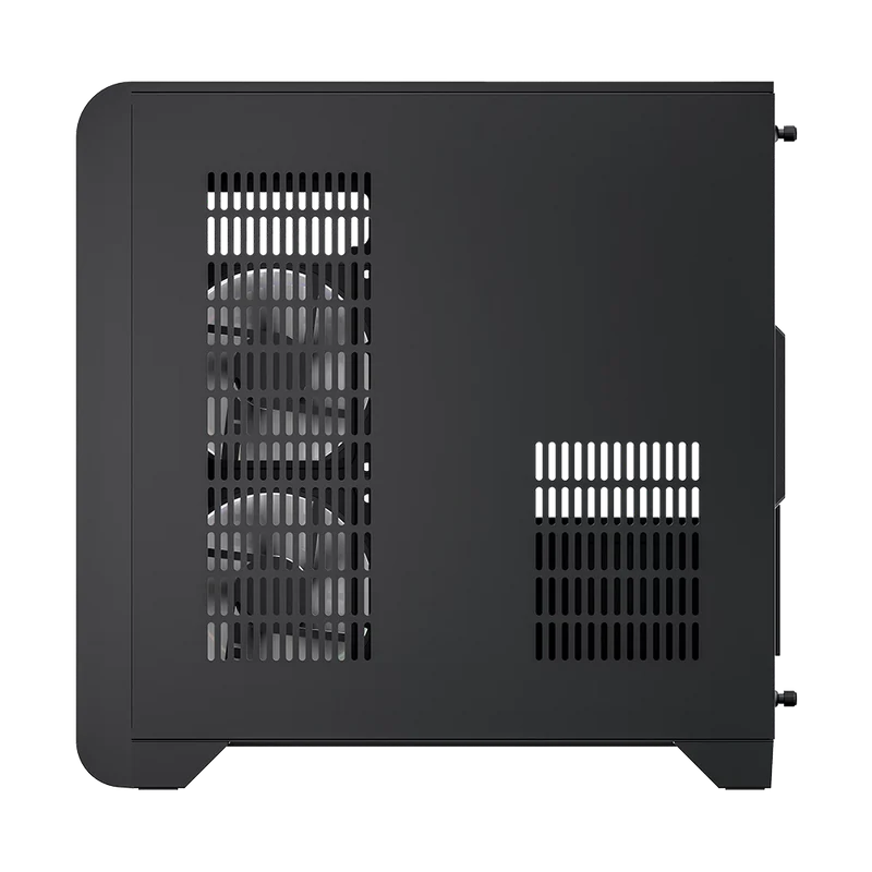 Gabinete Gamer Balam Rush Tank Expert Curve 6400 / Mini Torre / Matx - Itx / Ventilador Argb X3 / Max Gpu 350 Mm / Panel De Cristal - Filtro De Polvo / Pantalla Digital / Negro / Br-941617