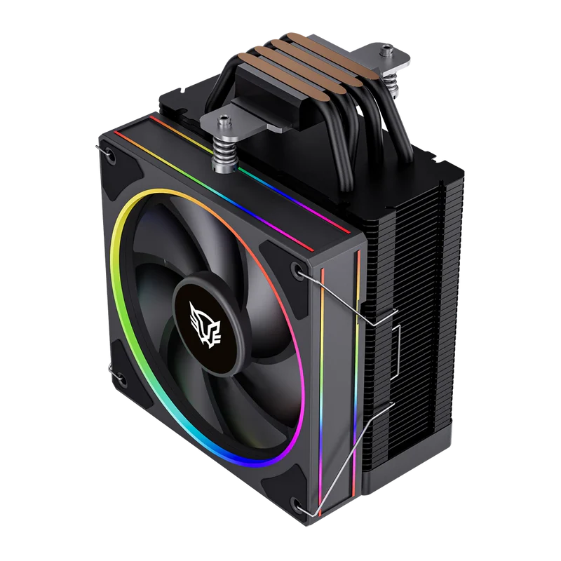 Enfriamiento De Aire Gamer Balam Rush Heliux Pro Hex50 / Disipador / Tdp 220 W / Compatibilidad Universal Amd - Intel / Argb Personalizable / 4 Pipas / Ventilador 120 Mm / Negro / Br-942041