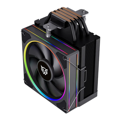 Enfriamiento De Aire Gamer Balam Rush Heliux Pro Hex50 / Disipador / Tdp 220 W / Compatibilidad Universal Amd - Intel / Argb Personalizable / 4 Pipas / Ventilador 120 Mm / Negro / Br-942041
