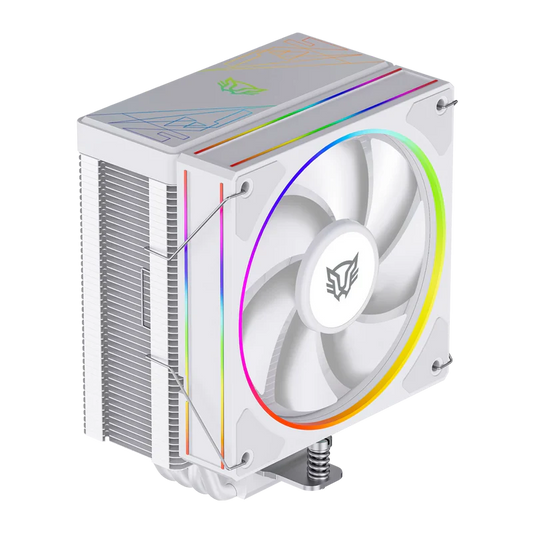 Enfriamiento De Aire Gamer Balam Rush Heliux Pro Hex50 / Disipador / Tdp 220 W / Compatibilidad Universal Amd - Intel / Argb Personalizable / 4 Pipas / Ventilador 120 Mm / Blanco / Br-942058