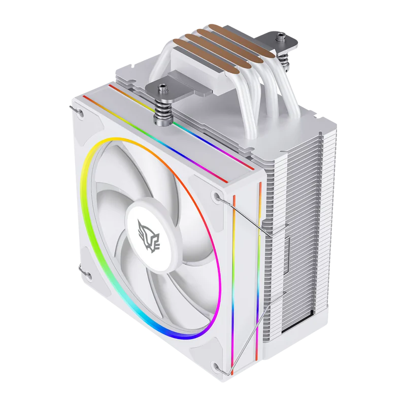 Enfriamiento De Aire Gamer Balam Rush Heliux Pro Hex50 / Disipador / Tdp 220 W / Compatibilidad Universal Amd - Intel / Argb Personalizable / 4 Pipas / Ventilador 120 Mm / Blanco / Br-942058