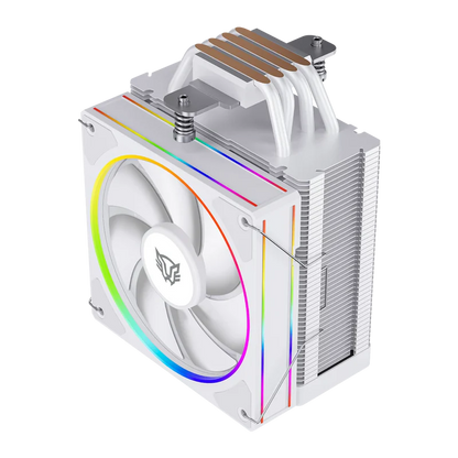 Enfriamiento De Aire Gamer Balam Rush Heliux Pro Hex50 / Disipador / Tdp 220 W / Compatibilidad Universal Amd - Intel / Argb Personalizable / 4 Pipas / Ventilador 120 Mm / Blanco / Br-942058