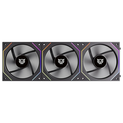 Kit 3 Ventiladores Balam Rush Eolox Link Exl95/ Flujo De Aire Optimo / Velocidad 1800 Rpm / Silencio Con Poder / ConexiÓn Daisy-chain / Rgb / Negro / Br-942089