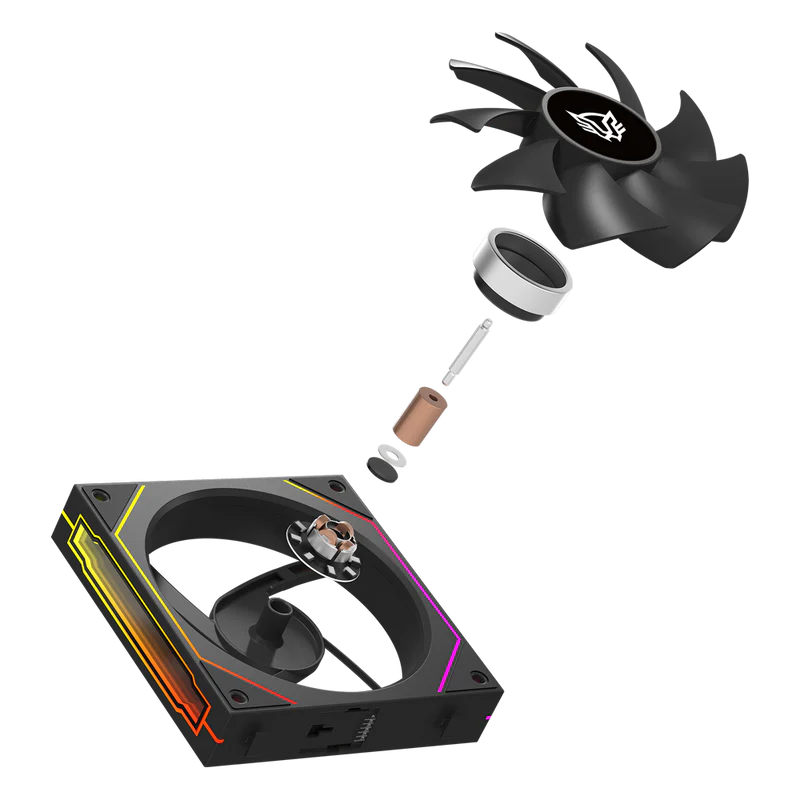 Kit 3 Ventiladores Balam Rush Eolox Link Exl95/ Flujo De Aire Optimo / Velocidad 1800 Rpm / Silencio Con Poder / ConexiÓn Daisy-chain / Rgb / Negro / Br-942089