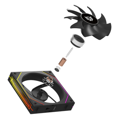 Kit 3 Ventiladores Balam Rush Eolox Link Exl95/ Flujo De Aire Optimo / Velocidad 1800 Rpm / Silencio Con Poder / ConexiÓn Daisy-chain / Rgb / Negro / Br-942089