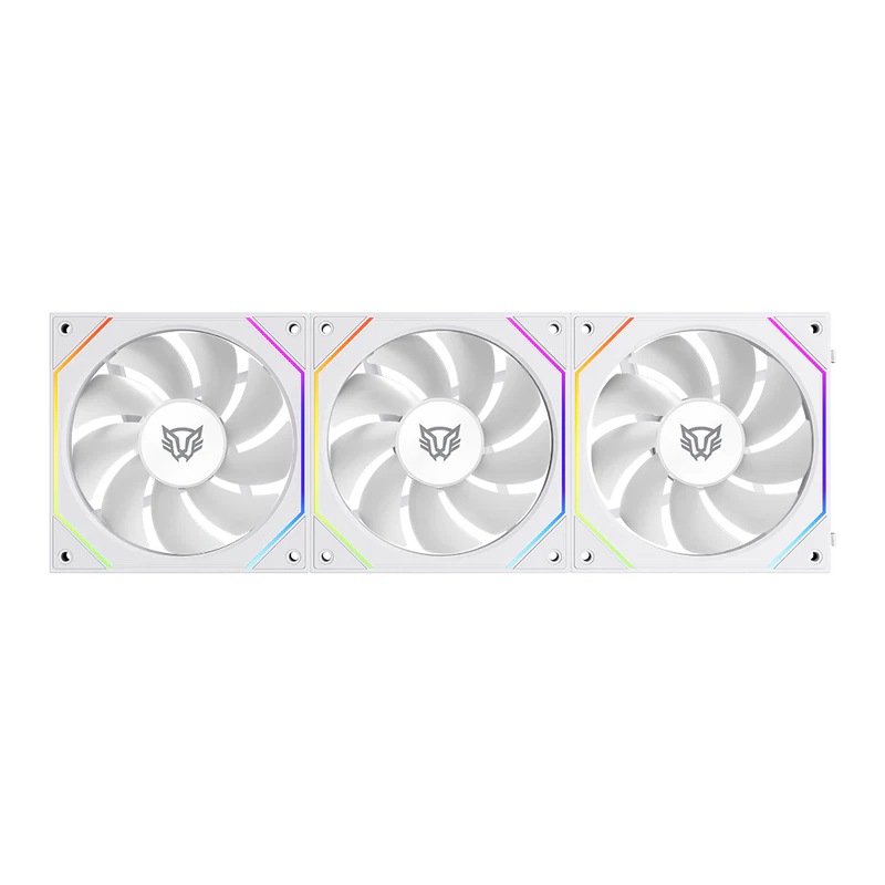 Kit 3 Ventiladores Balam Rush Eolox Link Exl95/ Flujo De Aire Optimo / Velocidad 1800 Rpm / Silencio Con Poder / ConexiÓn Daisy-chain / Rgb / Blanco / Br-942096