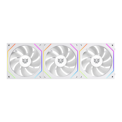 Kit 3 Ventiladores Balam Rush Eolox Link Exl95/ Flujo De Aire Optimo / Velocidad 1800 Rpm / Silencio Con Poder / ConexiÓn Daisy-chain / Rgb / Blanco / Br-942096