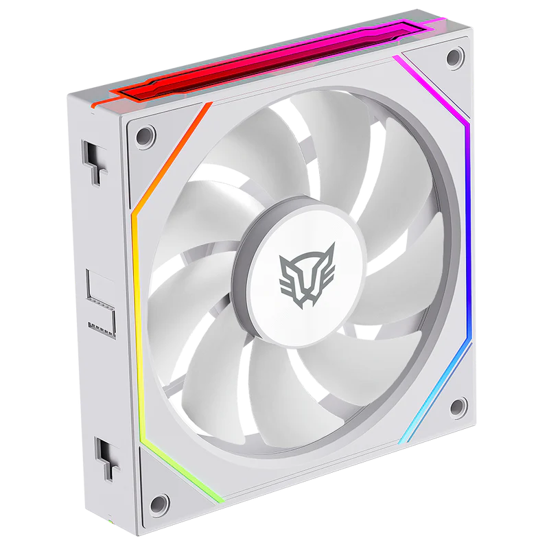 Kit 3 Ventiladores Balam Rush Eolox Link Exl95/ Flujo De Aire Optimo / Velocidad 1800 Rpm / Silencio Con Poder / ConexiÓn Daisy-chain / Rgb / Blanco / Br-942096