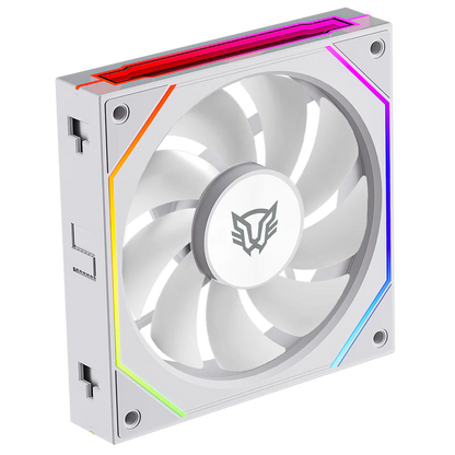 Kit 3 Ventiladores Balam Rush Eolox Link Exl95/ Flujo De Aire Optimo / Velocidad 1800 Rpm / Silencio Con Poder / ConexiÓn Daisy-chain / Rgb / Blanco / Br-942096