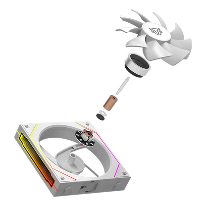 Kit 3 Ventiladores Balam Rush Eolox Link Exl95/ Flujo De Aire Optimo / Velocidad 1800 Rpm / Silencio Con Poder / ConexiÓn Daisy-chain / Rgb / Blanco / Br-942096