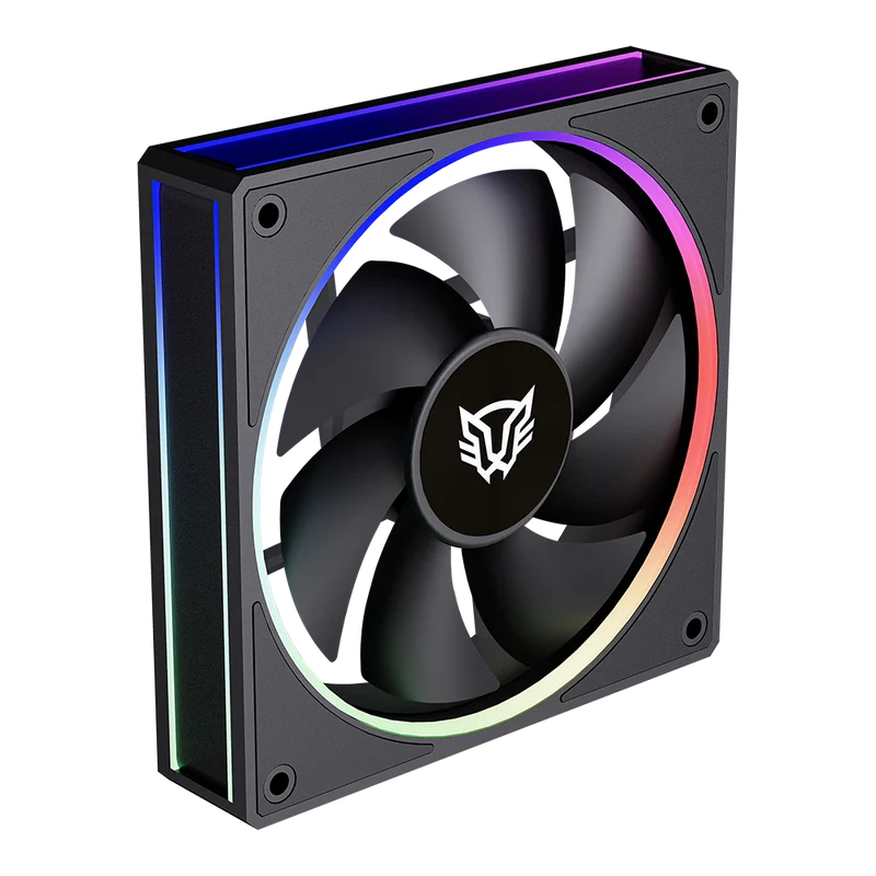 Kit 3 Ventiladores Balam Rush Eolox Bora Exb85 / Potencia De Enfriamiento / Velocidad 1600 Rpm / Silencio Imbatible / Conexin Pwm Aura / Argb / Negro / Br-942126