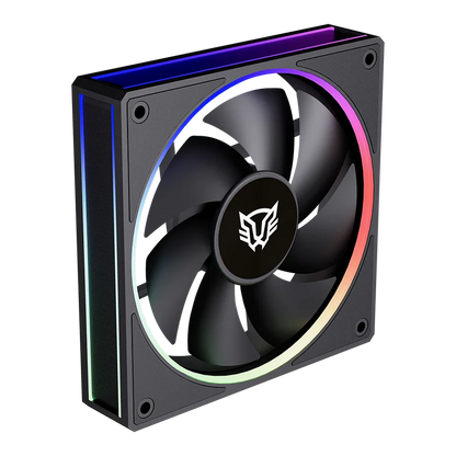 Kit 3 Ventiladores Balam Rush Eolox Bora Exb85 / Potencia De Enfriamiento / Velocidad 1600 Rpm / Silencio Imbatible / Conexin Pwm Aura / Argb / Negro / Br-942126