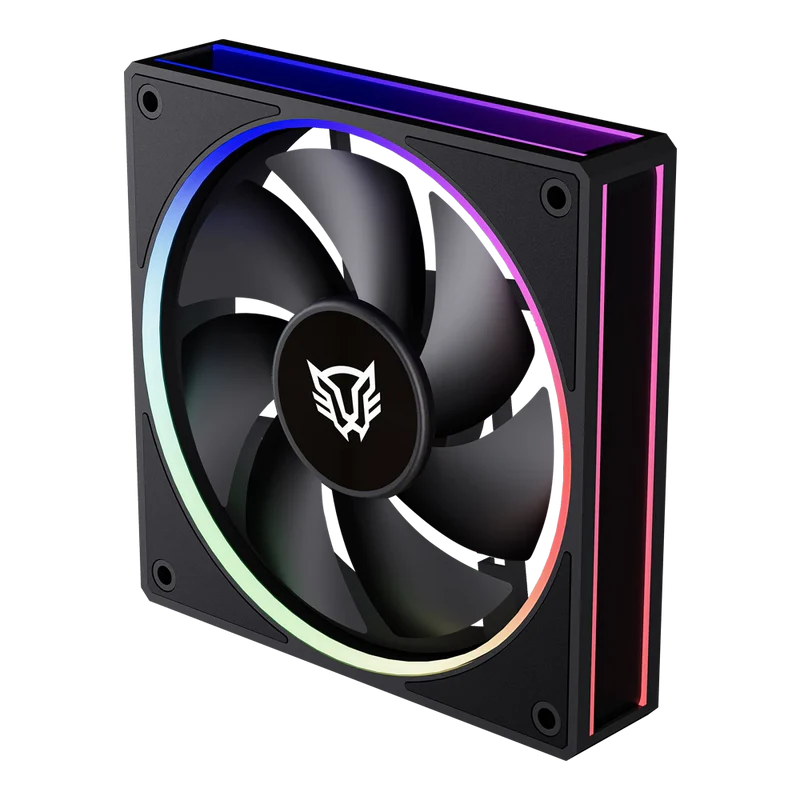 Kit 3 Ventiladores Balam Rush Eolox Bora Exb85 / Potencia De Enfriamiento / Velocidad 1600 Rpm / Silencio Imbatible / Conexin Pwm Aura / Argb / Negro / Br-942126