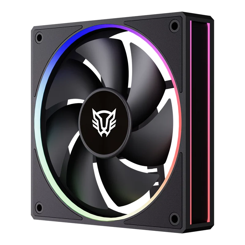 Kit 3 Ventiladores Balam Rush Eolox Bora Exb85 / Potencia De Enfriamiento / Velocidad 1600 Rpm / Silencio Imbatible / Conexin Pwm Aura / Argb / Negro / Br-942126