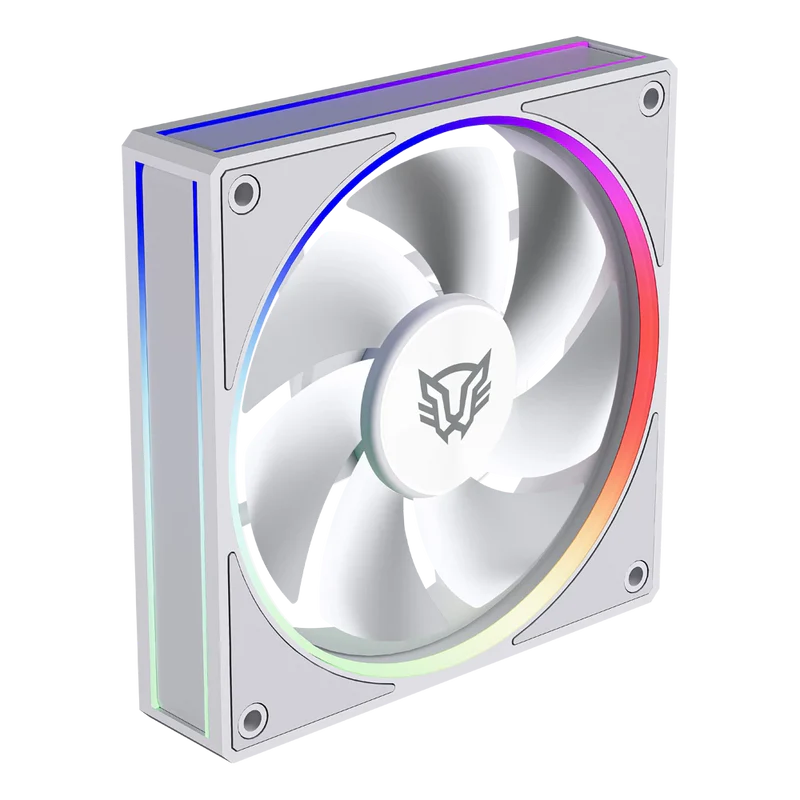Kit 3 Ventiladores Balam Rush Eolox Bora Exb85 / Potencia De Enfriamiento / Velocidad 1600 Rpm / Silencio Imbatible / ConexiÓn Pwm + Aura  / Argb / Blanco / Br-942133
