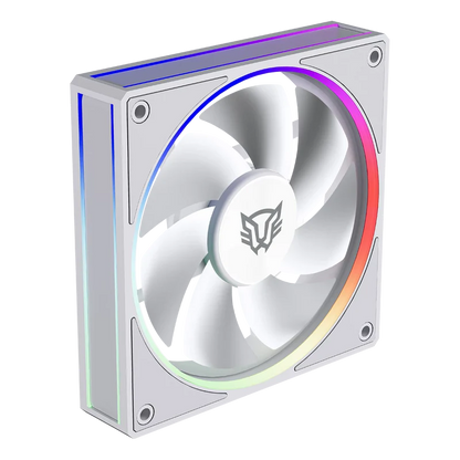 Kit 3 Ventiladores Balam Rush Eolox Bora Exb85 / Potencia De Enfriamiento / Velocidad 1600 Rpm / Silencio Imbatible / ConexiÓn Pwm + Aura  / Argb / Blanco / Br-942133