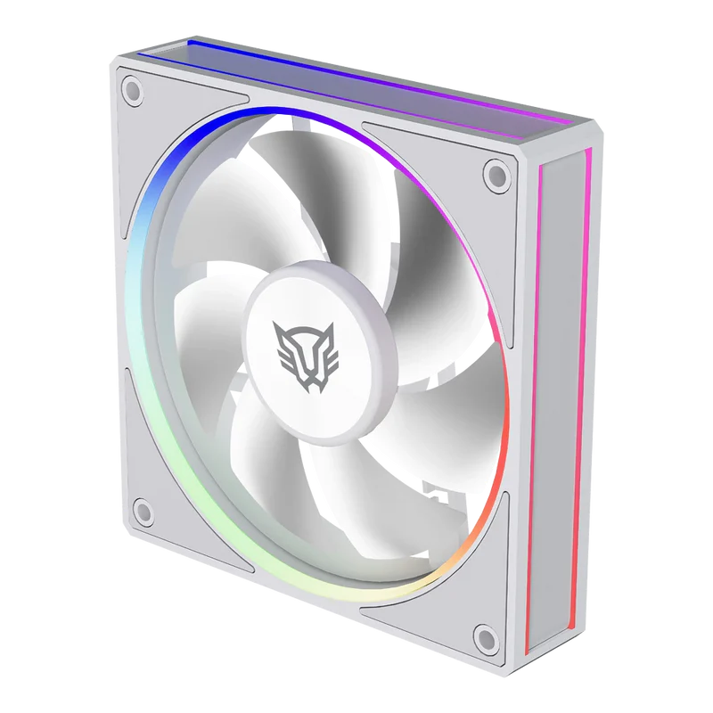 Kit 3 Ventiladores Balam Rush Eolox Bora Exb85 / Potencia De Enfriamiento / Velocidad 1600 Rpm / Silencio Imbatible / ConexiÓn Pwm + Aura  / Argb / Blanco / Br-942133