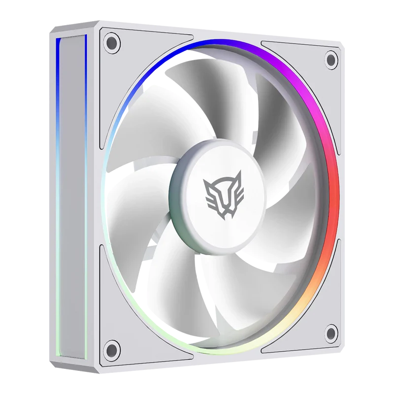 Kit 3 Ventiladores Balam Rush Eolox Bora Exb85 / Potencia De Enfriamiento / Velocidad 1600 Rpm / Silencio Imbatible / ConexiÓn Pwm + Aura  / Argb / Blanco / Br-942133