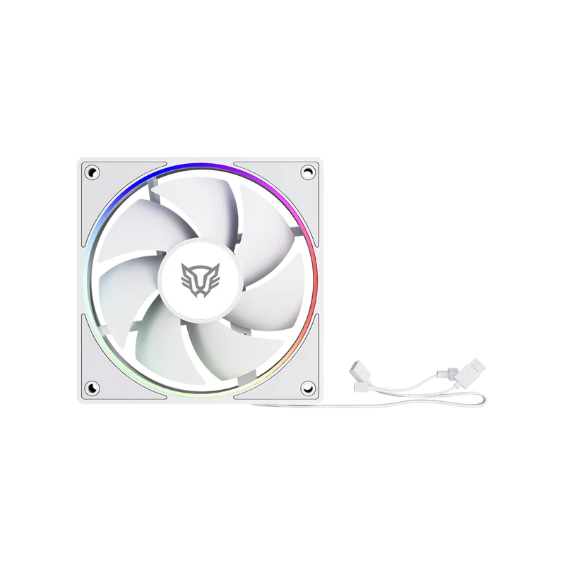 Kit 3 Ventiladores Balam Rush Eolox Bora Exb85 / Potencia De Enfriamiento / Velocidad 1600 Rpm / Silencio Imbatible / ConexiÓn Pwm + Aura  / Argb / Blanco / Br-942133