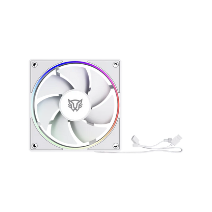 Kit 3 Ventiladores Balam Rush Eolox Bora Exb85 / Potencia De Enfriamiento / Velocidad 1600 Rpm / Silencio Imbatible / ConexiÓn Pwm + Aura  / Argb / Blanco / Br-942133