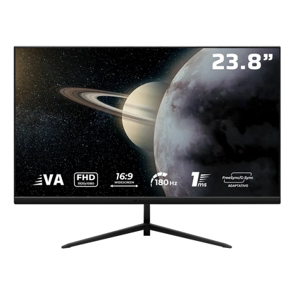 Monitor Gamer Balam Rush Titan Mtg24y / 23.8 Pul / Plano / 180 Hz / Fhd / 1 Ms / Hdmi Dp Tipo C Audio Dc / Freesync/g-sync / Negro / Br-943055