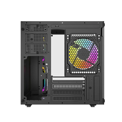 Gabinete Gamer Balam Rush Tank Glow Plus 3700 / Mini Torre / Micro-atx, Mini Itx / Incluye 3 Ventiladores Argb 120 Mm / Cristal Templado / Negro / Br-943864
