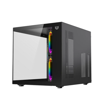 Gabinete Gamer Balam Rush Tank Glow Plus 3700 / Mini Torre / Micro-atx, Mini Itx / Incluye 3 Ventiladores Argb 120 Mm / Cristal Templado / Negro / Br-943864
