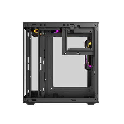 Gabinete Gamer Balam Rush Tank Glow Mini 3500 / Mini Torre / Micro-atx, Mini Itx / Incluye 3 Ventiladores Argb 120 Mm / Cristal Templado / Negro / Br-943871