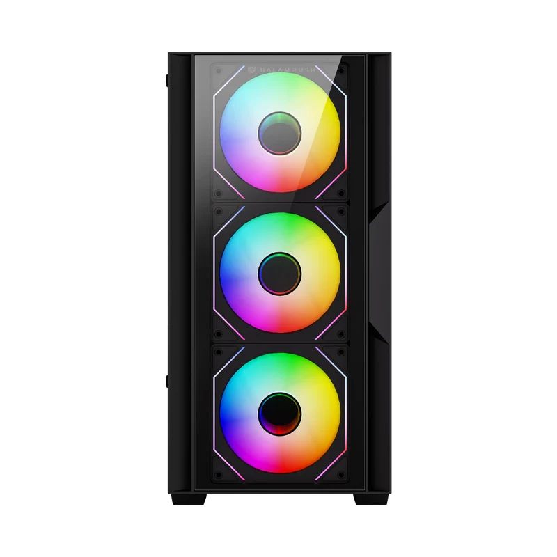 Gabinete Gamer Balam Rush Nitrox Edge Pro Crystal 4900c / Mini Torre / Micro-atx, Mini Itx / Incluye 3 Ventiladores Argb 120 Mm / Cristal Templado / Negro / Br-943888