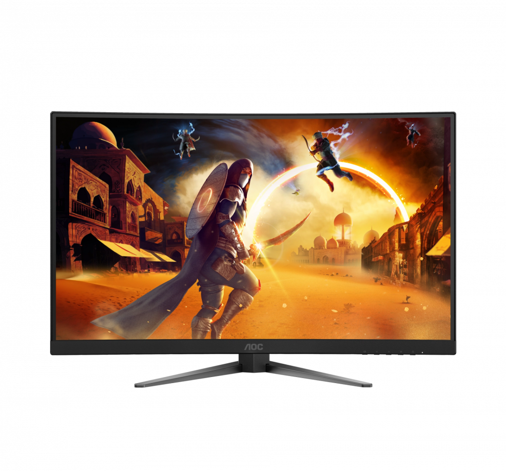 Monitor Gamer Curvo Aoc C27g4h2 /  Panel Va / 200 Hz / Tiempo De Respuesta 1 Ms / Amd Free Sync / Color Negro Y Rojo / Hdmi / Vga / Dp / Aspecto 16:9 / Resolucion 1920 X 1080 / Brillo 300 Cd/m2
