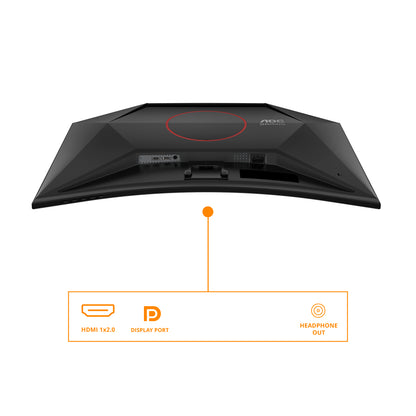 Monitor Aoc Gamer Curvo 32 / C32g42ze / Panel Va / 240 Hz / T.r. 4 Ms Gtg / 0.3 Ms Mprt / Adaptive Sync  / Hdmi / Vga / Dp / Aspecto 16:9 / Resolucion 1920 X 1080 / Brillo 300 Cd/m2 / Vesa