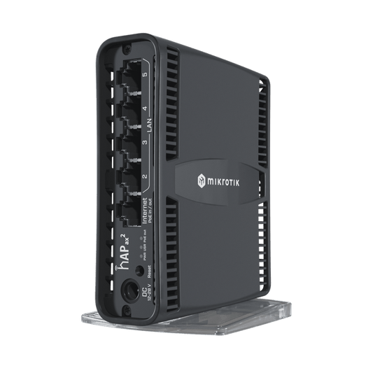 (hAP ax2) Router inalámbrico Wi-Fi 6 160mW de Potencia, 5 puertos gigabit, Port 1 PoE in/out