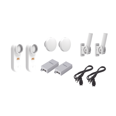 Kit De 2 Radios C5x Con 2 Antenas De (12 Dbi), Rango De Frecuencia Extendida (4.9 A 6.4 Ghz),  Incluye Inyector Poe, Cable De Alimentación Y 2 Fleximount-xl Para Alineación, Distancia De Hasta 3 Km