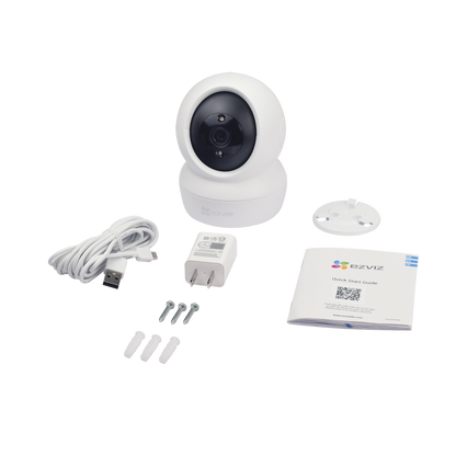Camara Wi Fi/ Ezviz/ Cs-c6n-g1-5mp / Pt / Initerior /vision Nocturna A Color / Audio Bidireccional/ Vision Panoramica 360 / Deteccion Inteligente De Persona Y Vehiculos / Auto Zoom/ /h2.65/ Micro Sd