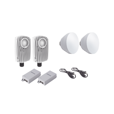 Kit De 2 Radios C6x Con 2 Antenas De (16 Dbi), Rango De Frecuencia Extendida (5.1 A 6.4 Ghz),  Incluye Inyector Poe, Cable De Alimentación Y 2 Fleximount-xl Para Alineación, Distancia De Hasta 3 Km