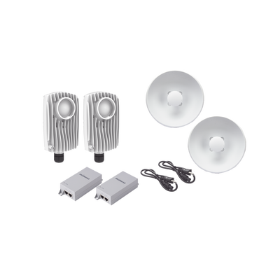 Kit De 2 Radios C6x Con 2 Antenas De (25 Dbi), Rango De Frecuencia Extendida (5.1 A 6.4 Ghz),  Incluye Inyector Poe, Cable De Alimentación Y 2 Fleximount-xl Para Alineación, Distancia De Hasta 3 Km