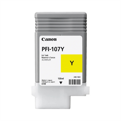 Tanque De Tinta Canon Pfi-107 Y Amarillo,compatible Pro-2000,pro-4000,pr0-6000,pro-4000s,pro-6000s,pro-2100,pro-4100,pr0-6100,pro-4100s,pro-6100s,capacidad 130 Ml