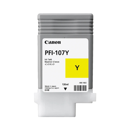 Tanque De Tinta Canon Pfi-107 Y Amarillo,compatible Pro-2000,pro-4000,pr0-6000,pro-4000s,pro-6000s,pro-2100,pro-4100,pr0-6100,pro-4100s,pro-6100s,capacidad 130 Ml