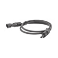 Cable Fotovoltaico 1 M, Negro, Calibre 10 Awg Con Terminales Mc4 En Ambos Extremos