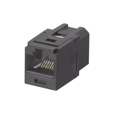 Módulo Acoplador Rj45 A Rj45, Mini-com, Categoría 6, Color Negro