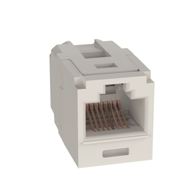 Módulo Acoplador Rj45 A Rj45, Mini-com, Categoría 6, Color Blanco Mate