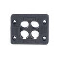 Pasacables De 4 Orificios De Marco Rectangular De 1.81" X 1.42", Ip54,  Para Cables Terminados, Color Negro