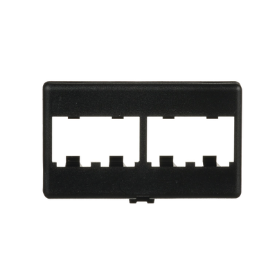Placa De Mobiliario Modular Estándar, Salidas Para 4 Puertos Mini-com, Color Negro