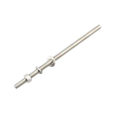 Kit de 10 Varillas Roscadas de 3/8 x 8 in, con Arandelas Planas, Arandelas de Seguridad y Tuercas.