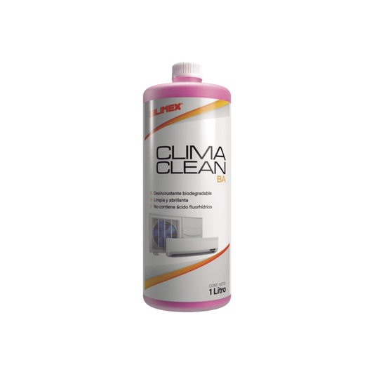 CLIMA CLEAN BA Limpiador espumoso, biodegradable y a base de agua que garantiza una limpieza profunda y profesional en serpentines de minisplits, mejorando su eficiencia y prolongando su vida útil