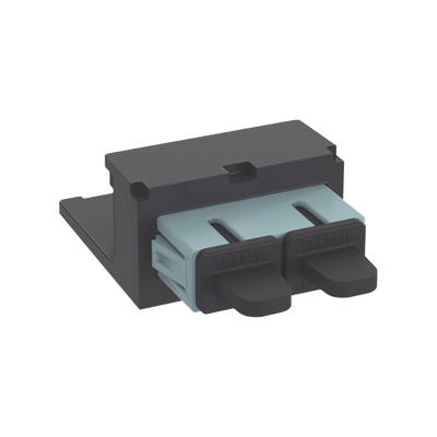 Módulo Acoplador Sc Duplex, Para Fibra Óptica Multimodo Om3/om4, Tipo Mini-com, Color Aqua
