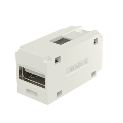 Módulo Acoplador Usb 2.0, Hembra A Hembra, Tipo Mini-com, Color Blanco Mate