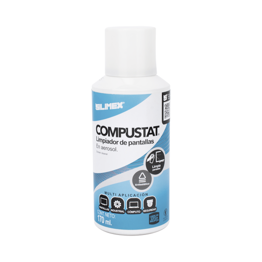 Aerosol Compustat Limpiador De Pantallas Laptops, Tabletas, Smart Tvs, Smart Phones Silimex 170 Ml