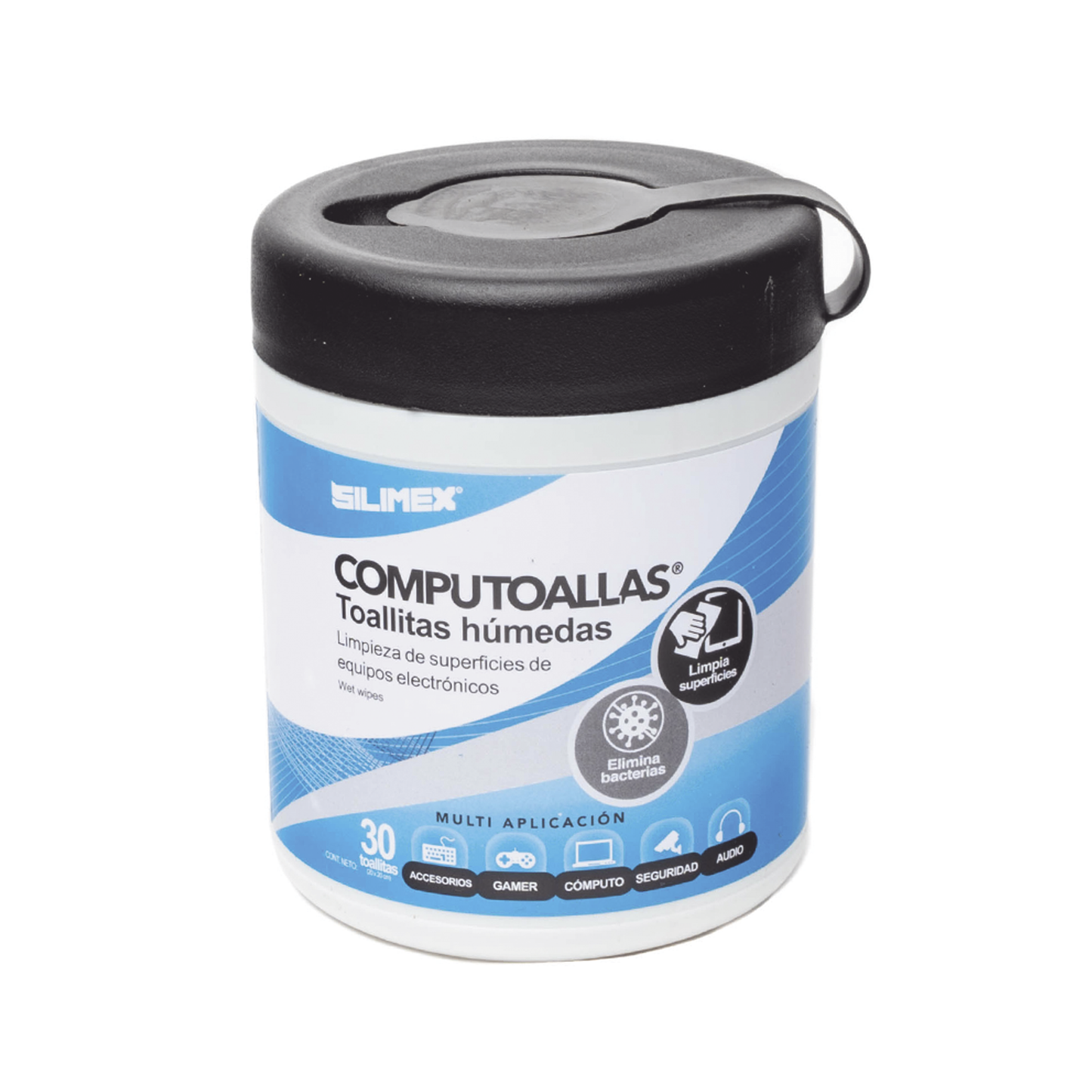 Toallas Humedas Computoallas Antibacteriales Y Antiestaticas Para Uso Exclusivamente Externo 30 Pzas Silimex